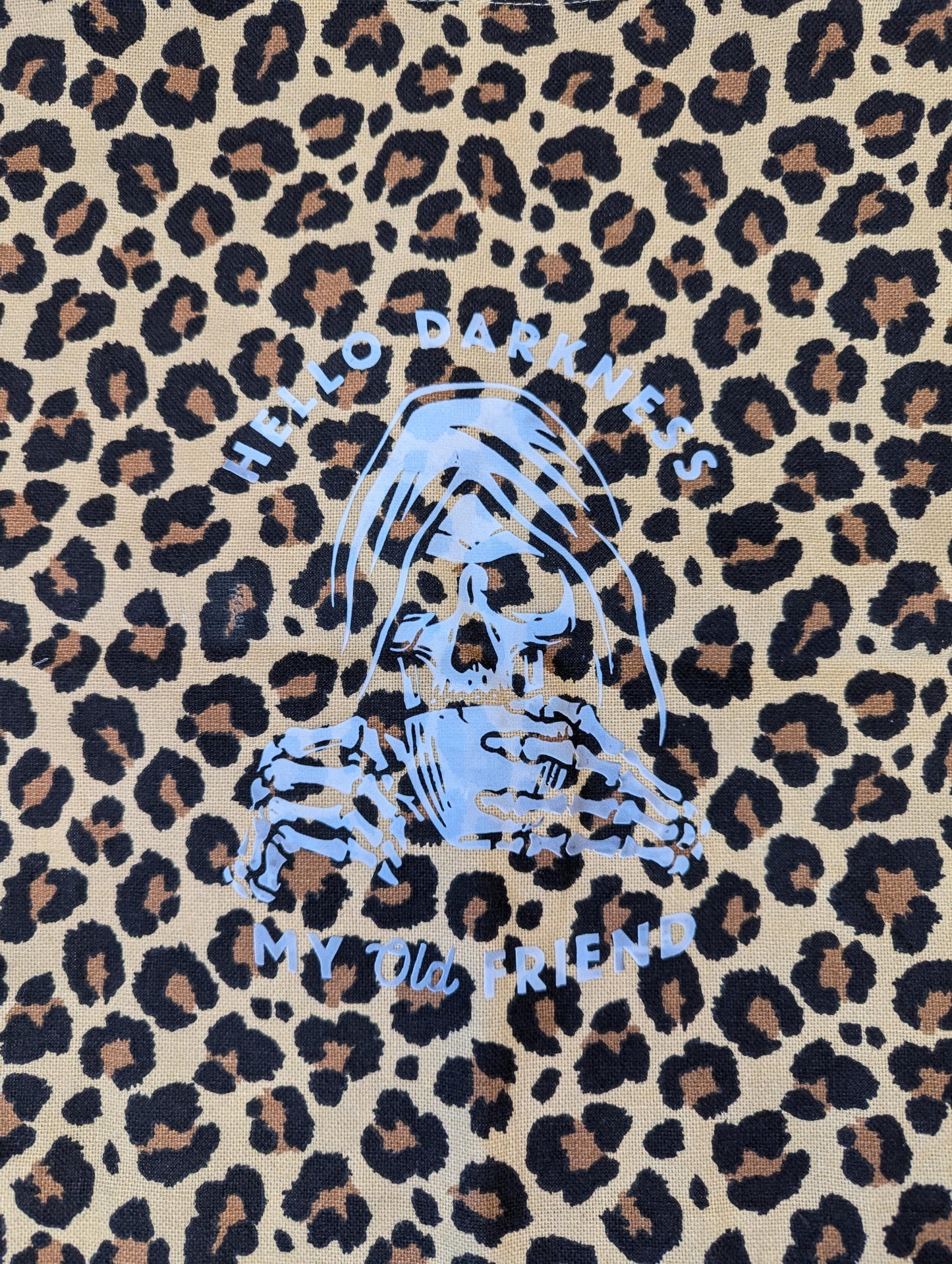 Hello Darkness Animal Print Tote Bag