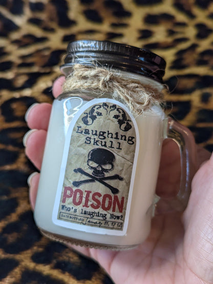 Handmade Laughing Skull Poison Candle