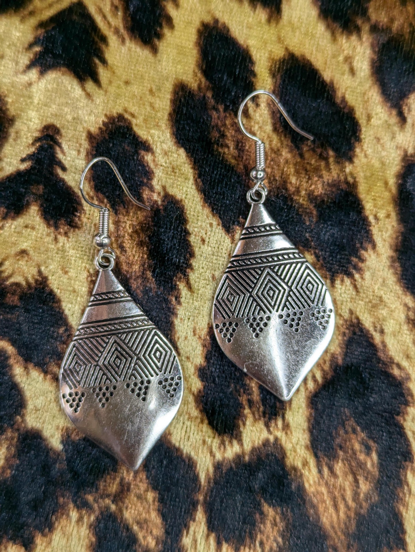 Bohemian Engraved Drop Earrings