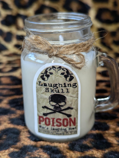 Handmade Laughing Skull Poison Candle