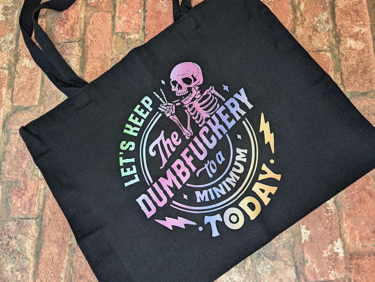 Large Black Dumbfuckery Tote Bag