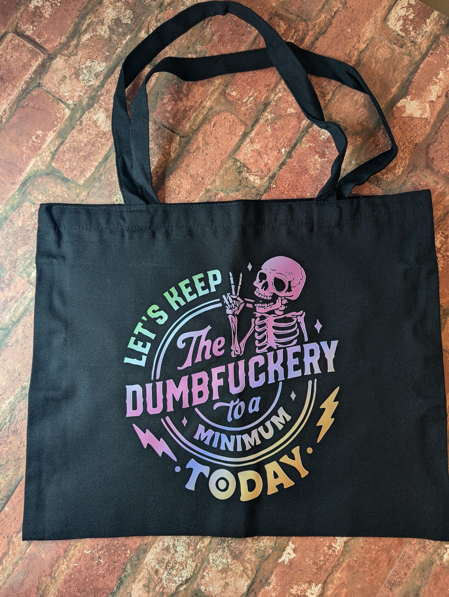 Large Black Dumbfuckery Tote Bag